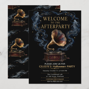 Gothic Halloween Afterparty Music Party Invitation