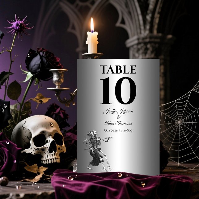 Gothic Halloween Alternative Wedding Table Number (Creator Uploaded)