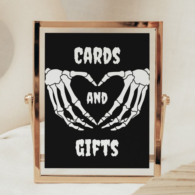 Gothic Halloween Baby Shower Cards and Gifts Sign (Creator Uploaded)