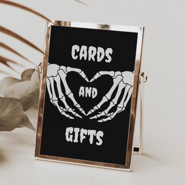 Gothic Halloween Baby Shower Cards and Gifts Sign (Creator Uploaded)