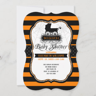 Gothic Halloween Baby Shower Invitation
