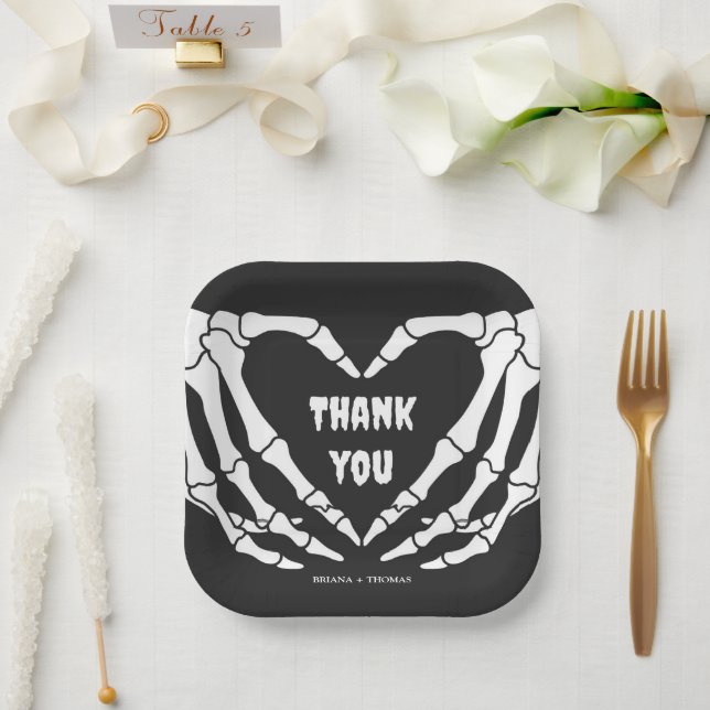Gothic Halloween Baby Shower  Paper Plate (Wedding)