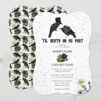 Gothic Halloween Black Roses Crows Wedding