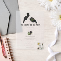 Gothic Halloween Black Roses Crows Wedding