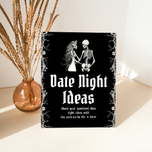 Gothic Halloween Bridal Shower Date Night Ideas Pedestal Sign