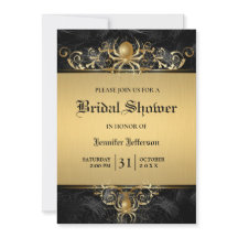 Gothic Halloween Bridal Shower Invitation