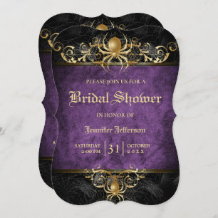 Gothic Halloween Bridal Shower Invitation