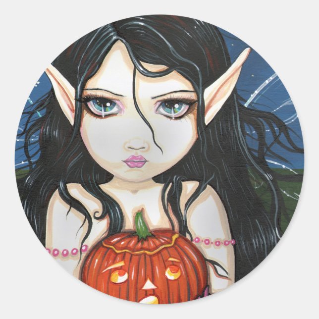 Gothic Halloween Fairy Stickers by Molly Harrison (Front)