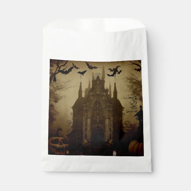 Gothic/Halloween/fall/pumpkin  Favour Bags (Front)