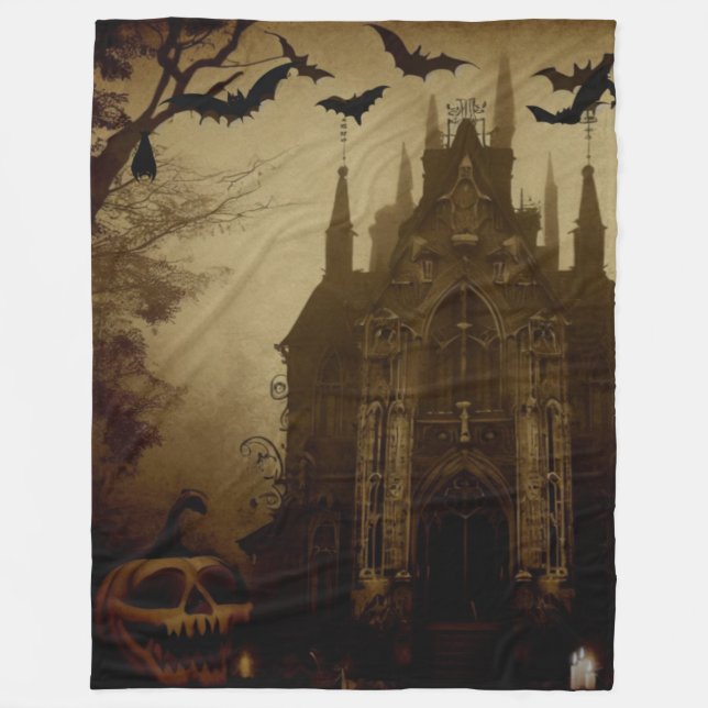 Gothic/Halloween/fall/pumpkin  Fleece Blanket (Front)