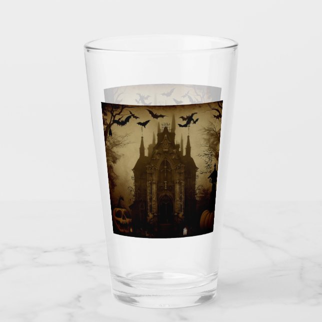 Gothic/Halloween/fall/pumpkin  Glass (Front)