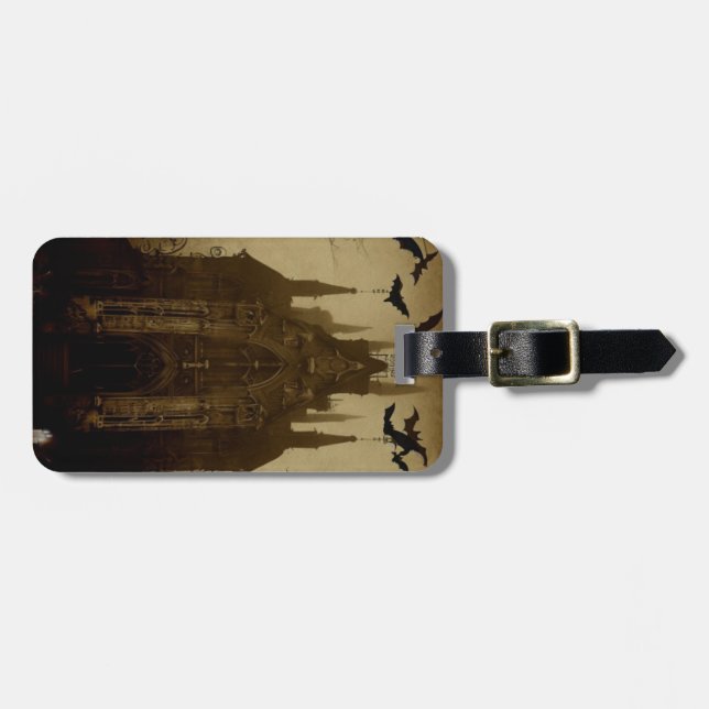 Gothic/Halloween/fall/pumpkin  Luggage Tag (Front Horizontal)