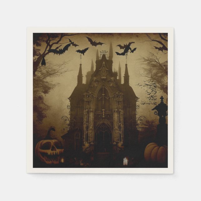 Gothic/Halloween/fall/pumpkin  Napkin (Front)