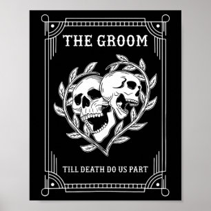 Gothic Halloween Groom Bride Wedding Bachelorette  Poster
