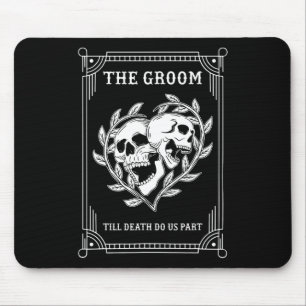 Gothic Halloween Groom Bride Wedding Chelorette Pa Mouse Pad
