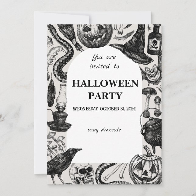 Gothic Halloween Invite (Front)