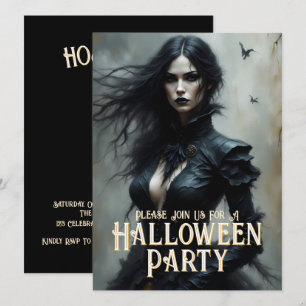 Gothic Halloween Night of Mystery Invitation