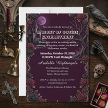 Gothic Halloween Night Purple Haunted Manor Party