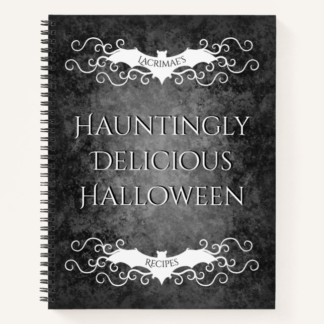 Gothic Halloween recipe Notebook (Front)