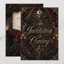 Gothic Halloween Save the Date Invitation