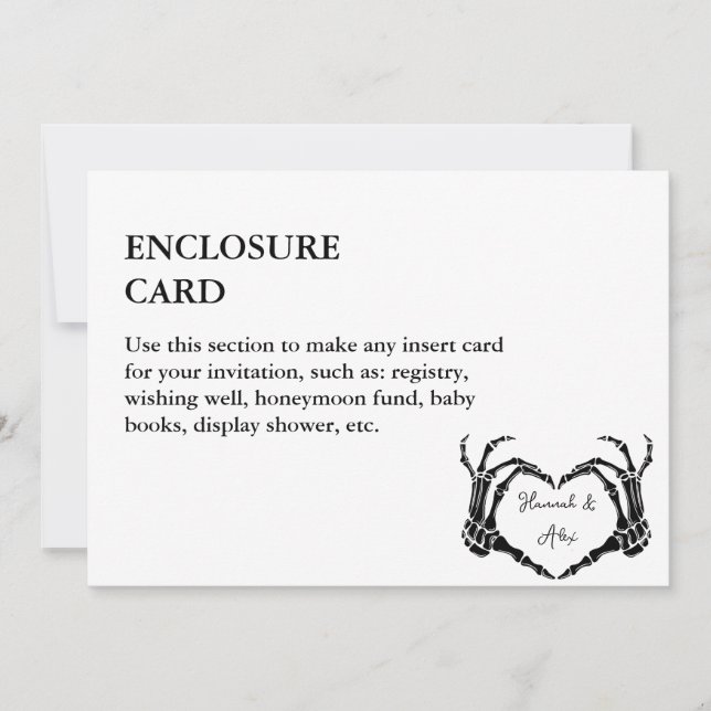 Gothic Halloween Skull Heart Hand Wedding  Invitation (Front)