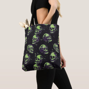 Gothic Halloween Skulls Spooky Season Tote Bag