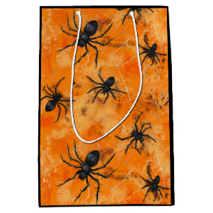 Gothic Halloween Spiders Spooky Season Medium Gift Bag