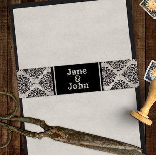 Gothic Halloween Spirit Board Wedding or Shower In Invitation Belly Band