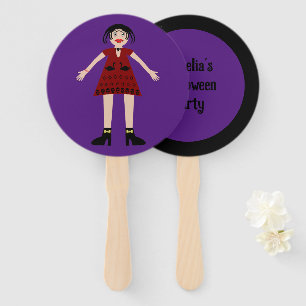 Gothic Halloween Vampire Lady Custom Hand Fan