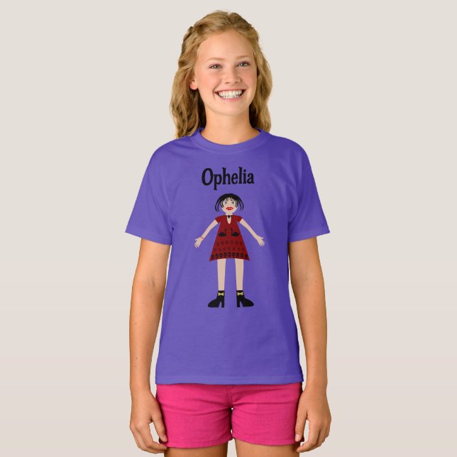 Gothic Halloween Vampire Lady Custom T-Shirt (Front Full)