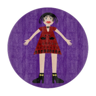 Gothic Halloween Vampire Lady Cutting Board