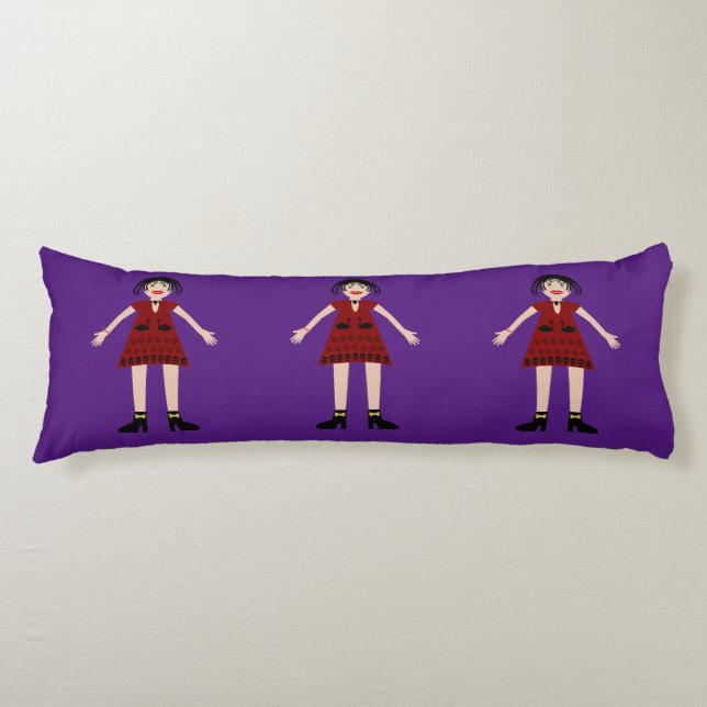 Gothic Halloween Vampire Lady Double Sided Body Cushion (Front)