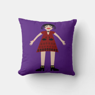 Gothic Halloween Vampire Lady Double Sided Cushion