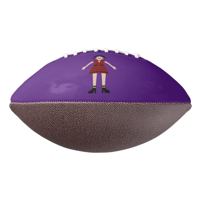 Gothic Halloween Vampire Lady Football (Rotated 270)