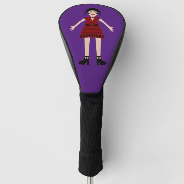 Gothic Halloween Vampire Lady Golf Head Cover (Front)