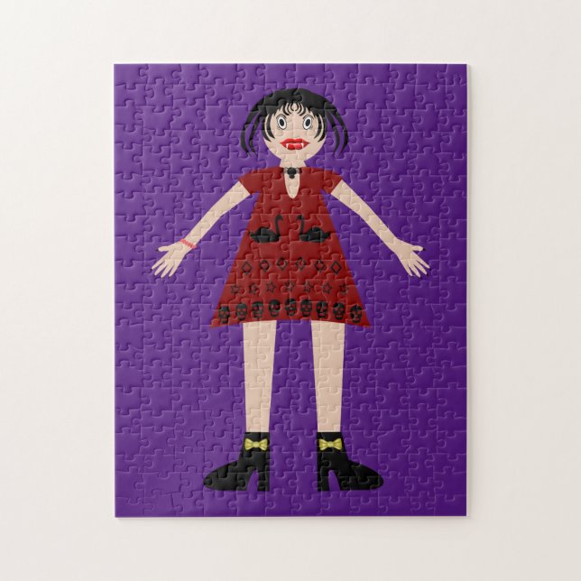 Gothic Halloween Vampire Lady Jigsaw Puzzle (Vertical)