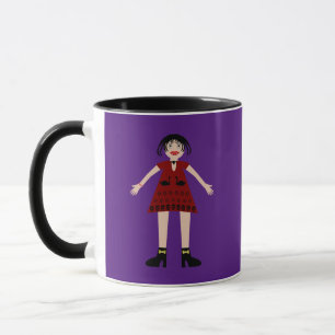 Gothic Halloween Vampire Lady Mug