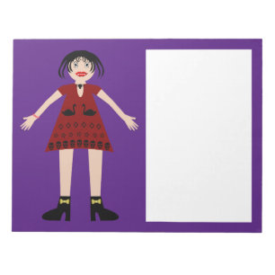 Gothic Halloween Vampire Lady Notepad