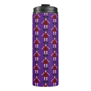 Gothic Halloween Vampire Lady Patterned Thermal Tumbler