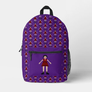 Gothic Halloween Vampire Lady Printed Backpack