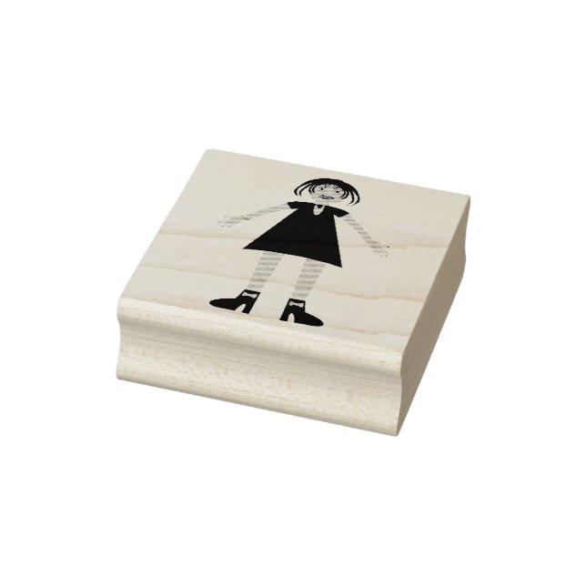 Gothic Halloween Vampire Lady Rubber Stamp (Stamp)