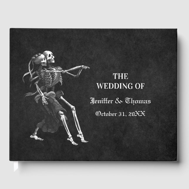 Gothic Halloween wedding guest book (Front)