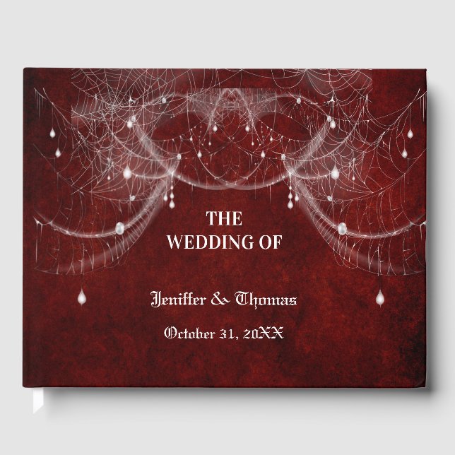 Gothic Halloween wedding guest book (Front)