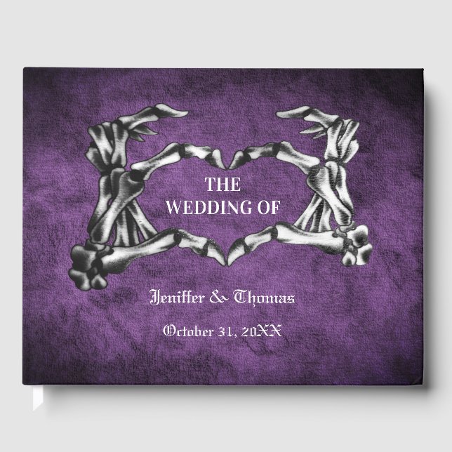 Gothic Halloween wedding guest book (Front)