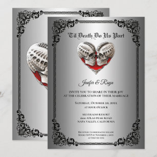 Gothic halloween wedding Invitation