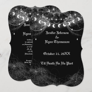 Gothic Halloween wedding invitation