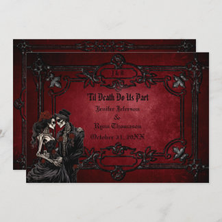 Gothic Halloween wedding invitation