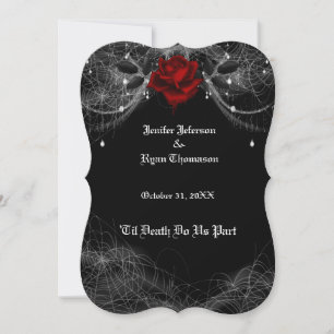 Gothic Halloween wedding invitation