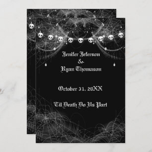 Gothic Halloween wedding invitation
