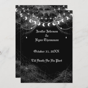 Gothic Halloween wedding invitation